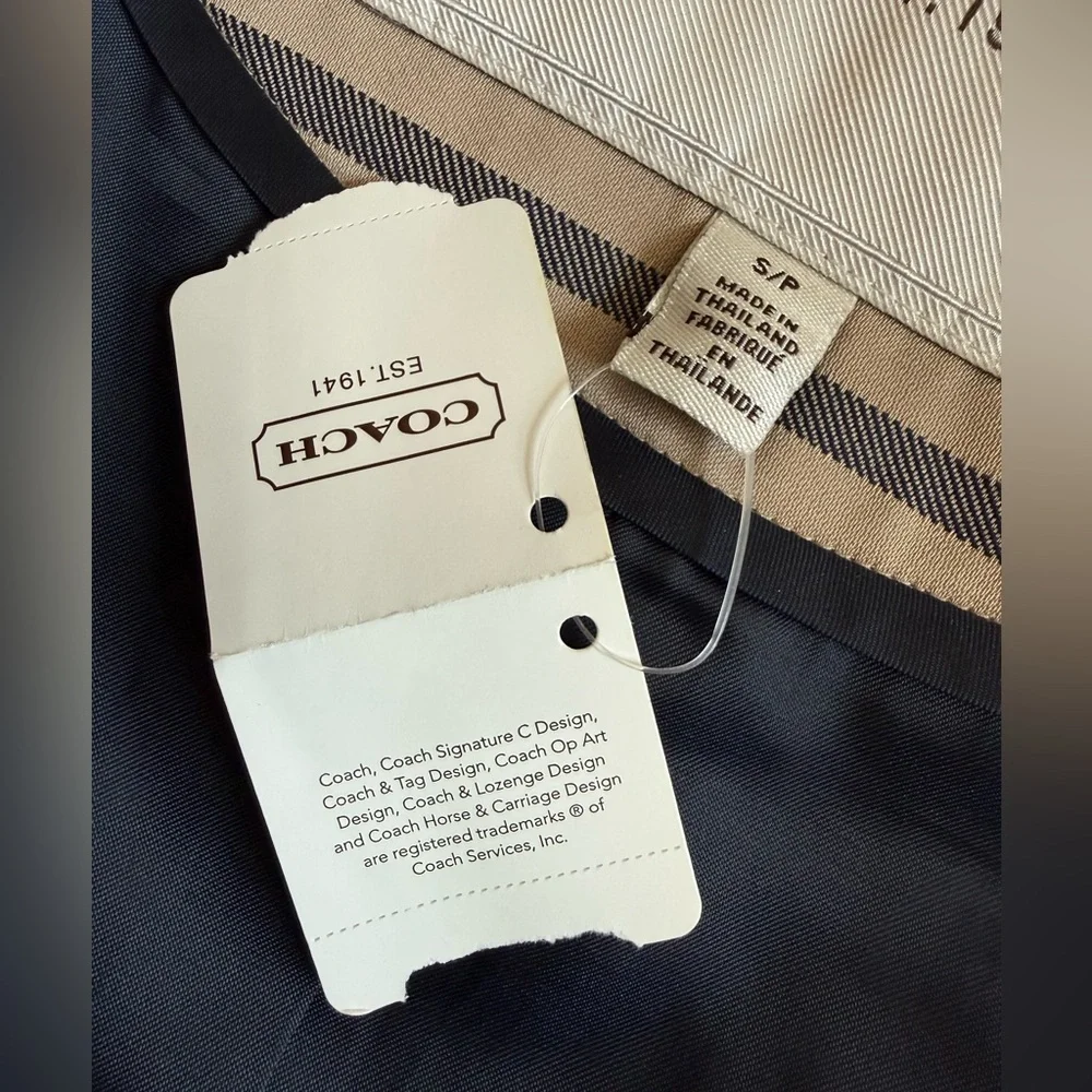 Coach Factory Stripe Short Trench - Picture 12 of 13